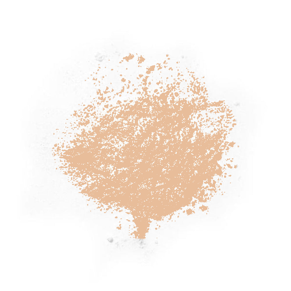 Refect Beauty LUNA compact powder swatch showing a fine, lightweight beige texture for a natural matte finish