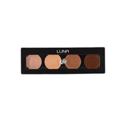 Refect Beauty LUNA contour set featuring four blendable shades for highlighting and sculpting facial features.