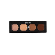 Refect Beauty LUNA contour palette featuring four blendable shades for highlighting and sculpting facial features.