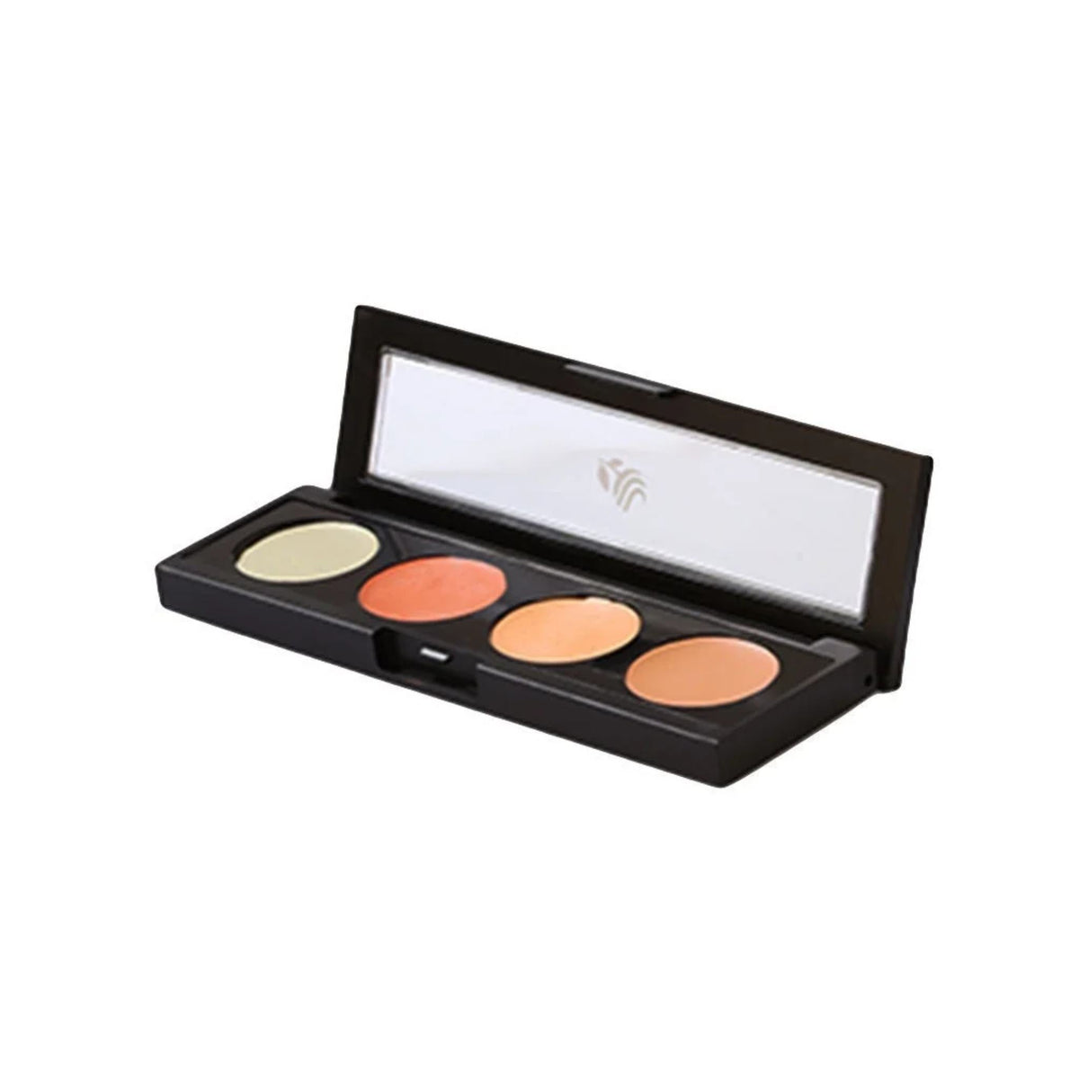 Refect Beauty LUNA Corrector Set featuring four cream color-correcting shades in a sleek black palette with a mirror.