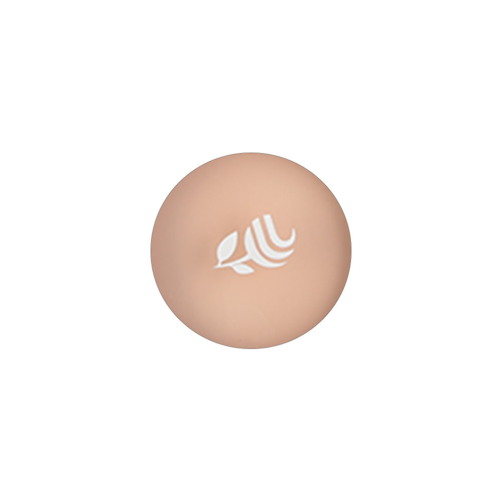 Refect Beauty Luna Concealer Creamy in a round beige compact with a white leaf logo on the lid
