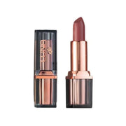 Refect Beauty LUNA extra creamy lipstick in a muted mauve shade with a metallic rose gold and black casing