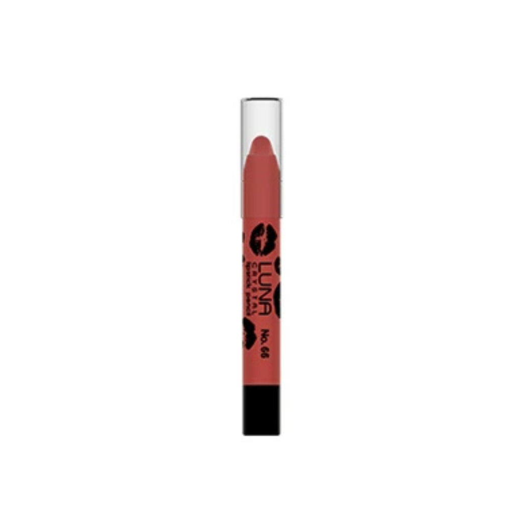 Refect Beauty Luna Crystal Lipstick Pencil in a soft rose shade with a clear cap and precise tip for defined lips.