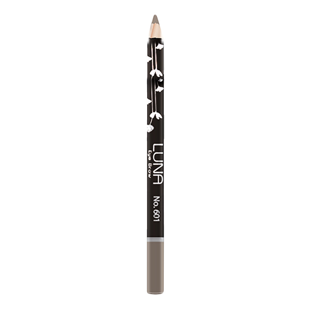 Refect Beauty LUNA Eye Brow Pencil in shade 601, a precision wooden pencil for defining and filling eyebrows.