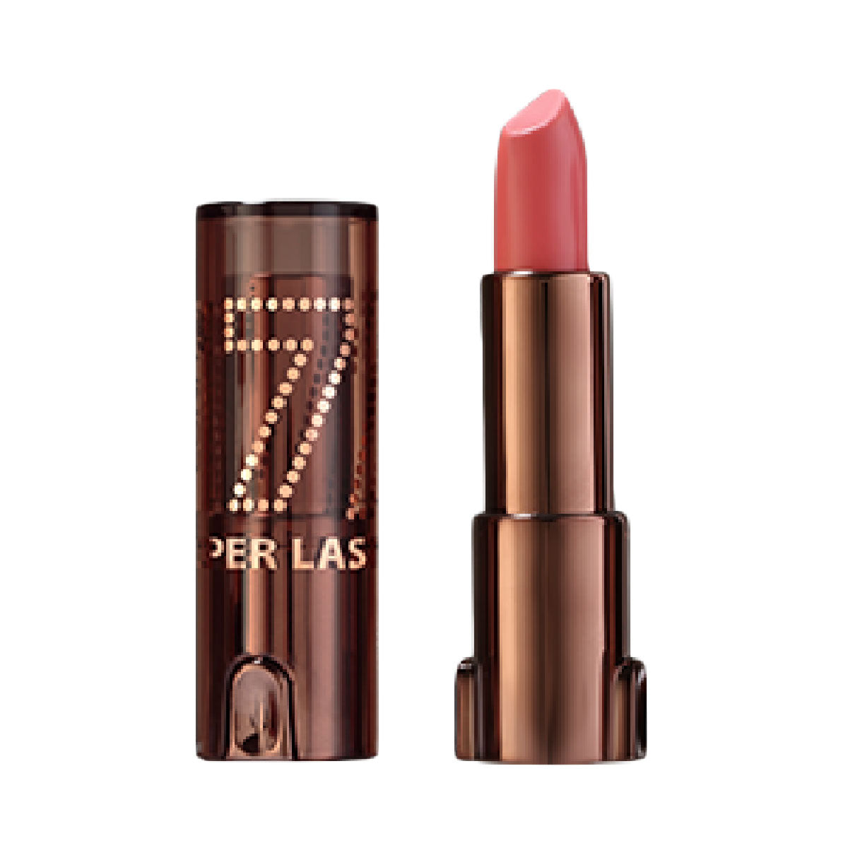 Refect Beauty LUNA Lipstick 7/11 in a soft pink shade with a creamy finish and metallic brown tube packaging.