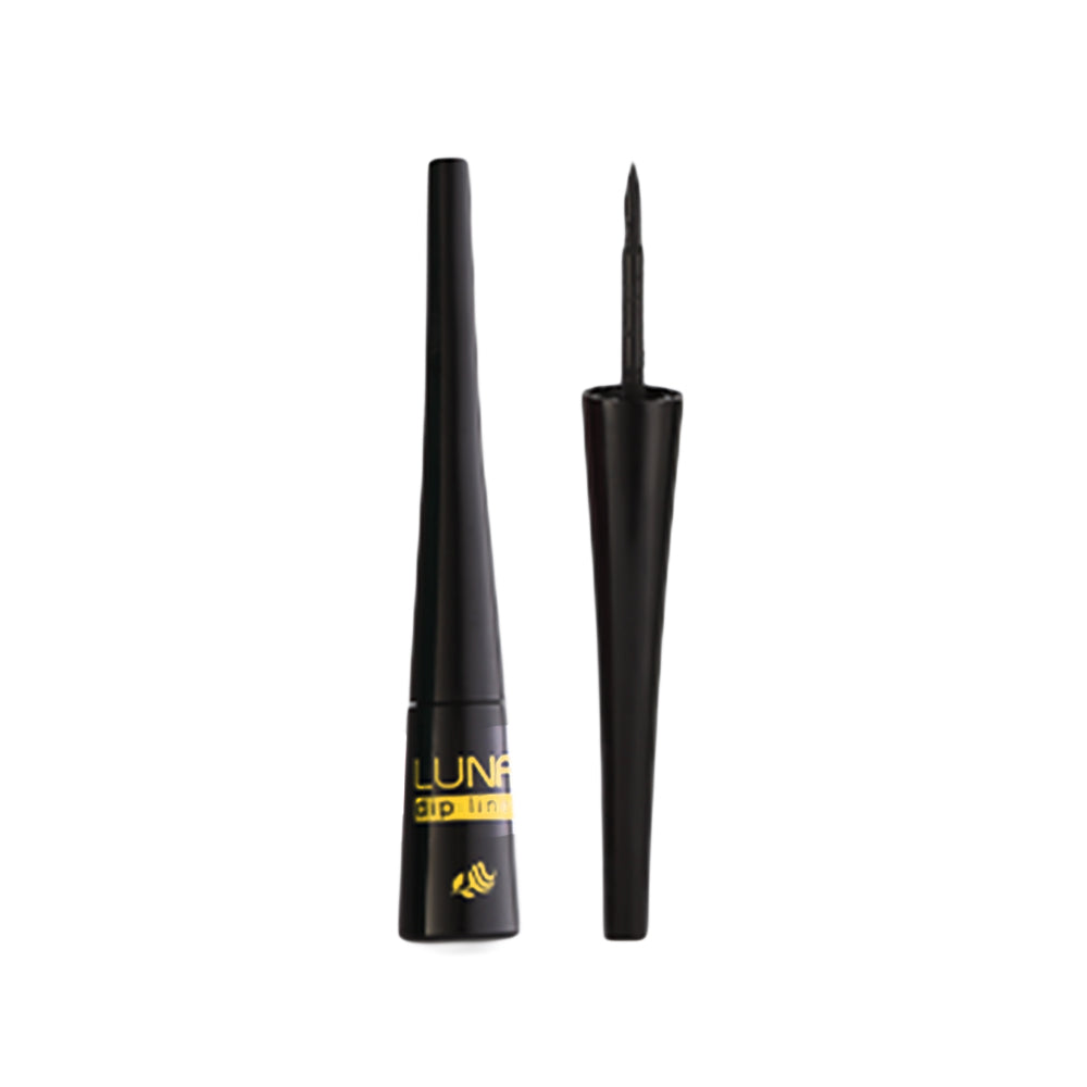 Refect Beauty LUNA Dip Liner liquid eyeliner in black with a precise applicator brush for sharp eye makeup looks.