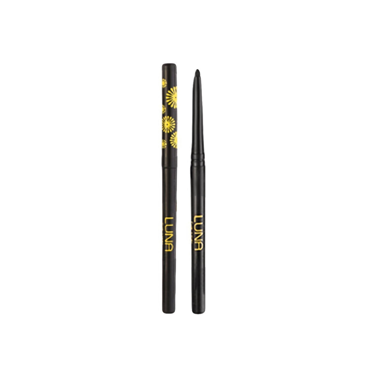 Refect Beauty LUNA Matic automatic black eyeliner with yellow floral cap detail for precise eye makeup application