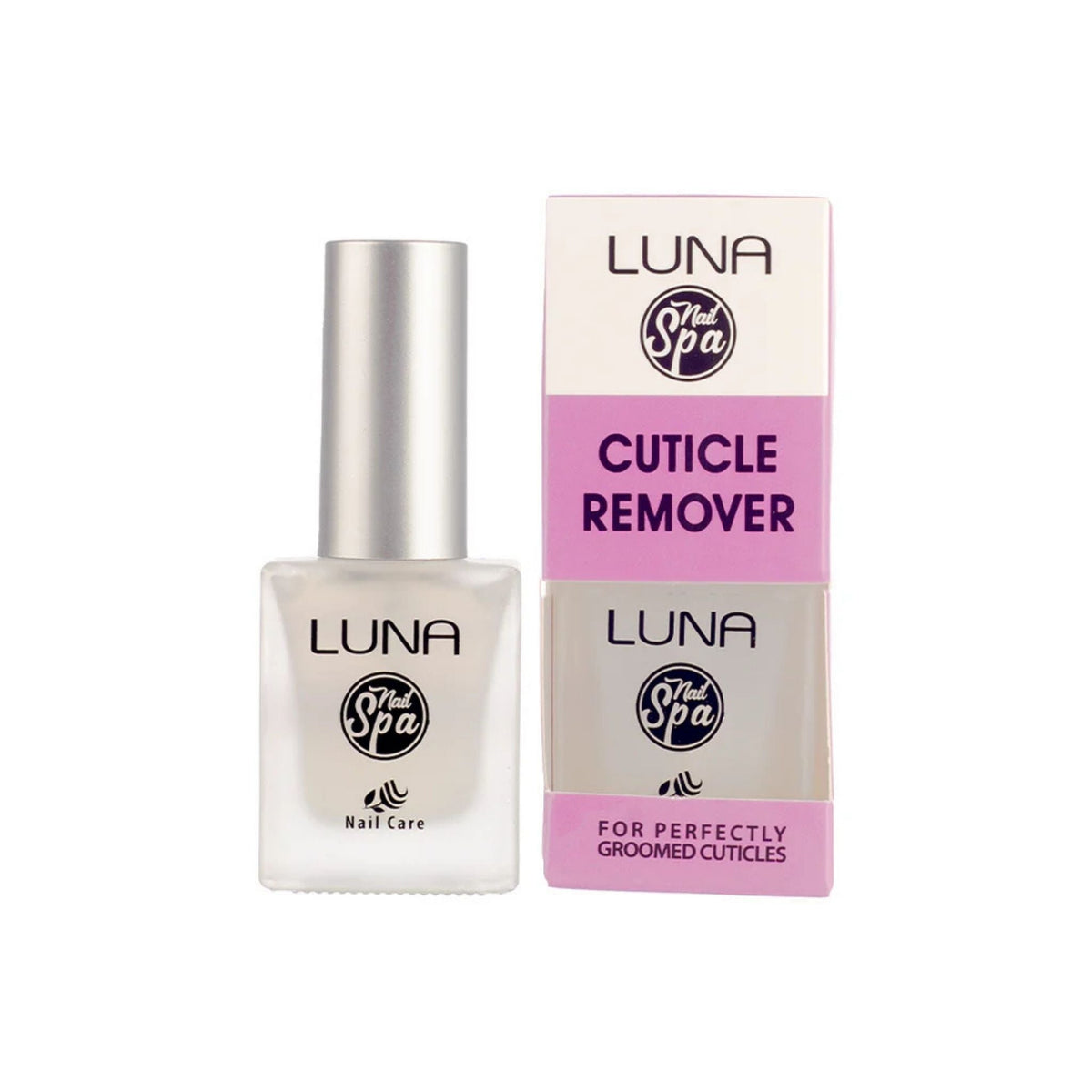 Refect Beauty LUNA Nail Spa Cuticle Remover bottle and box for softening and grooming cuticles.