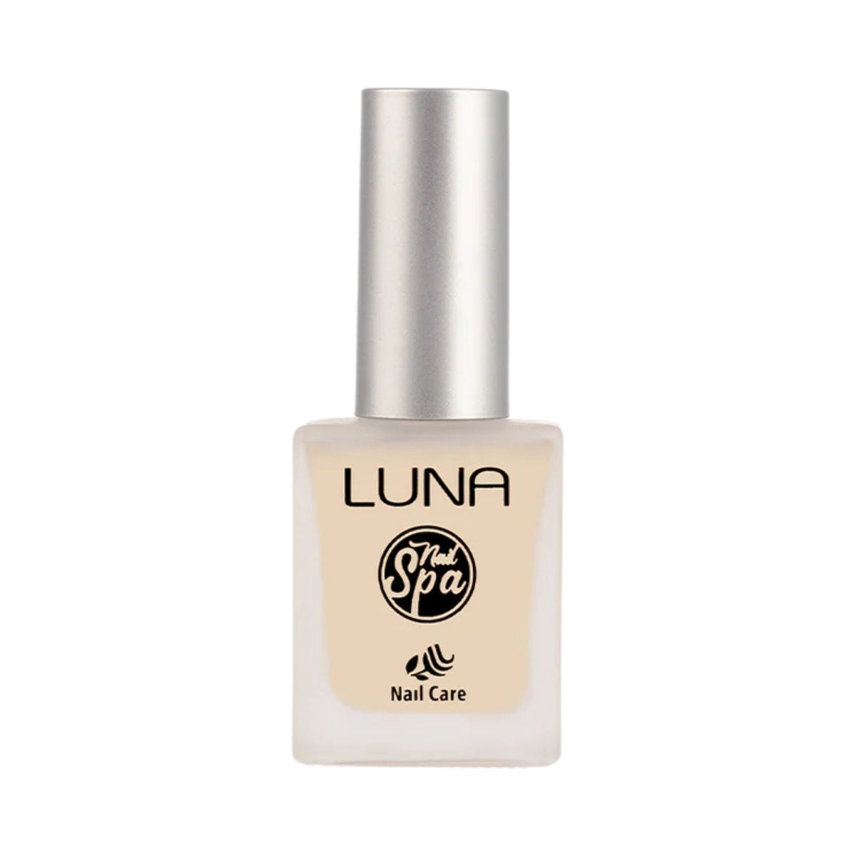 Refect Beauty LUNA Nail Spa fast dry top coat in a clear glass bottle with a silver cap for a glossy finish