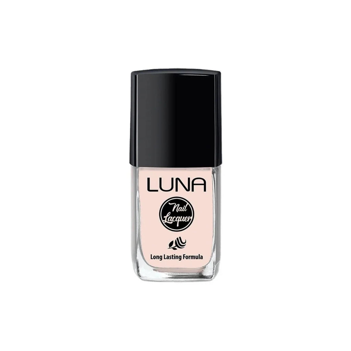 Refect Beauty LUNA nail lacquer in a soft pale pink shade with a glossy finish in a glass bottle