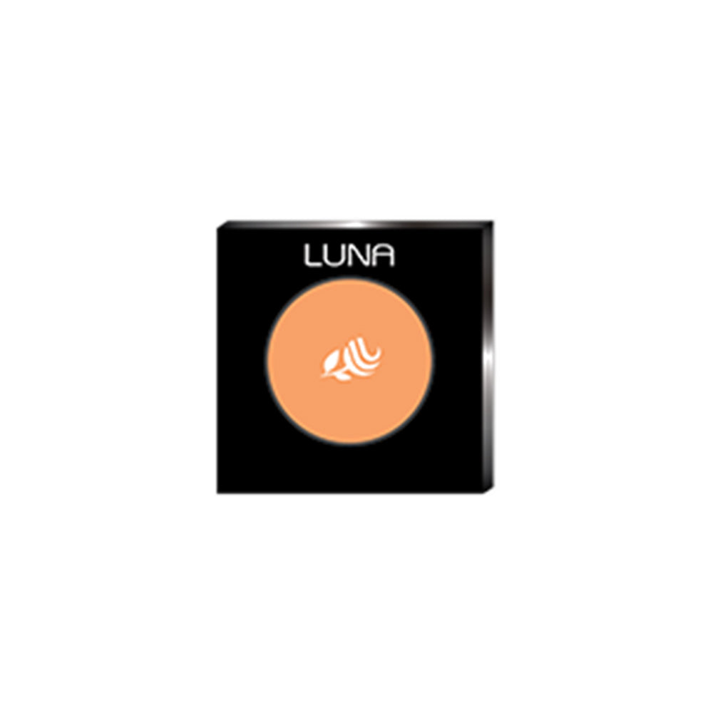Refect Beauty LUNA silky powder blush in a soft peach shade with a floral embossed design in a black compact case