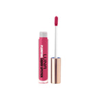 Refect Beauty Luna Plumping Liquid Lipstick in a vibrant pink shade with a doe-foot applicator and rose gold cap.