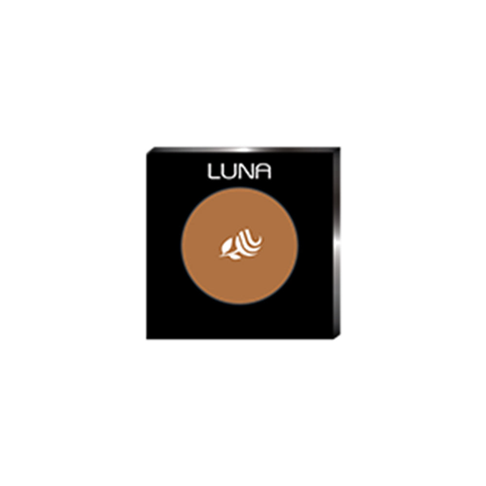 Refect Beauty LUNA powder blush in a warm tan shade with a smooth, blendable finish in a black compact case.