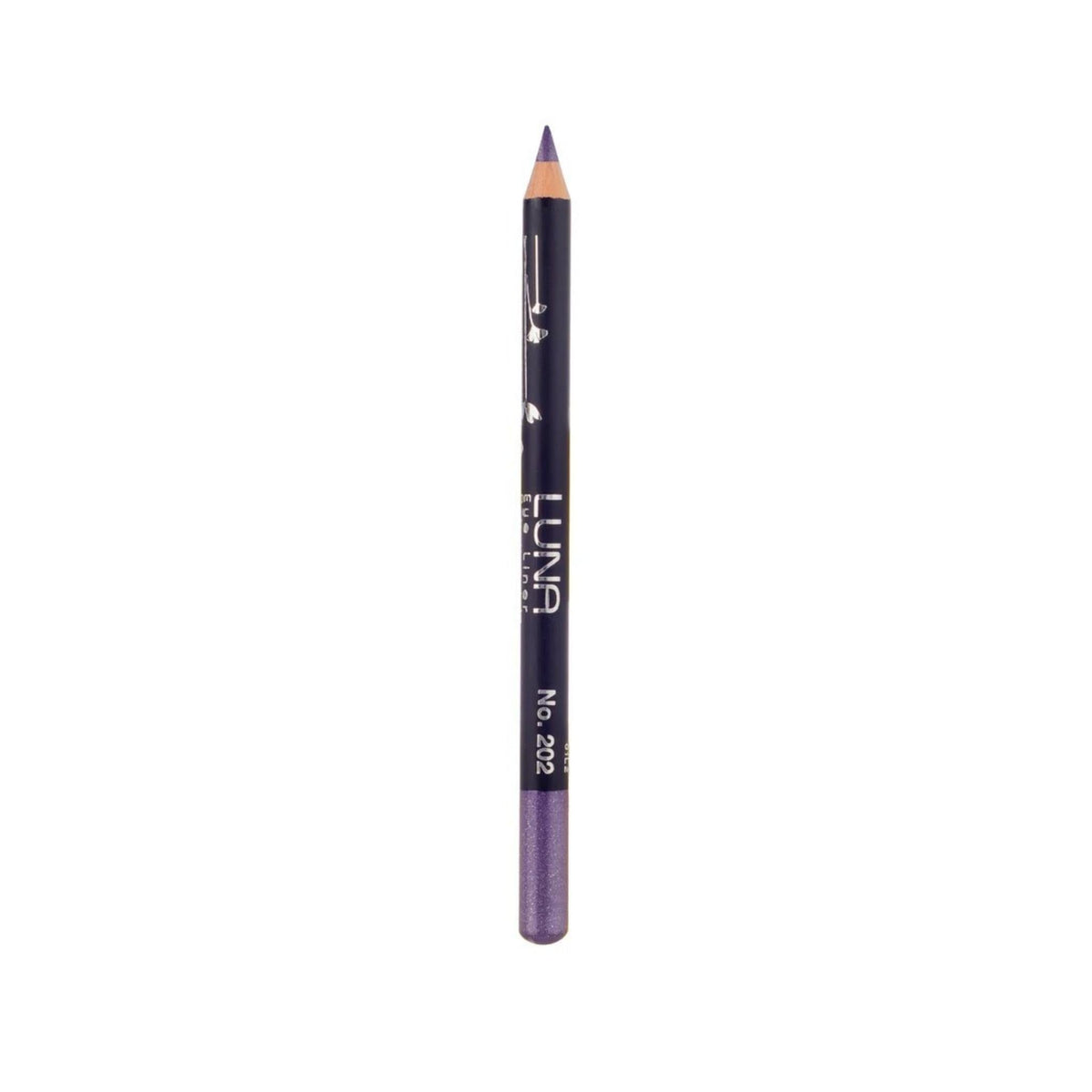 Refect Beauty LUNA eye liner pencil in a deep purple shade with a smooth wooden casing for precise application