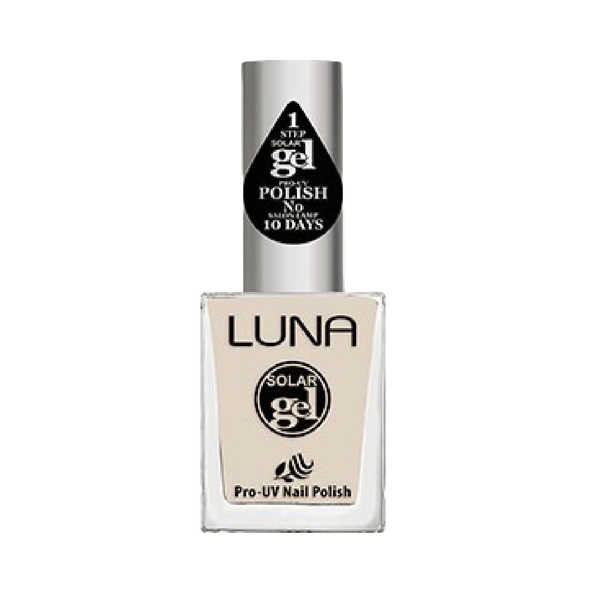 Refect Beauty LUNA Solar Gel nail polish in a neutral beige shade with a glossy, salon-quality gel-effect finish.