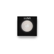 Refect Beauty LUNA eyeshadow in a compact square black case with a shimmering light grey powder shade