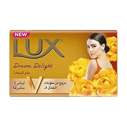 Refect Beauty Lux Dream Delight beauty soap bar in gold packaging with floral accents and a woman's portrait