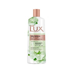Refect Beauty Lux Silky Gardenia body wash bottle with floral design, featuring moisturizing hyaluronic acid formula.