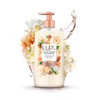 Refect Beauty Lux Velvet Jasmine and Almond Oil hand wash in a pump bottle with floral and almond illustrations