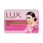 Refect Beauty Lux Glowing Skin rose bar soap with Vitamin C, Vitamin E, and Glycerin for radiant, soft skin.