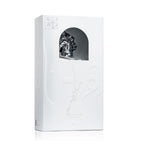 Refect Beauty Lattafa Maahir Legacy Eau de Parfum in a white box with a silver horse head sculpture cutout