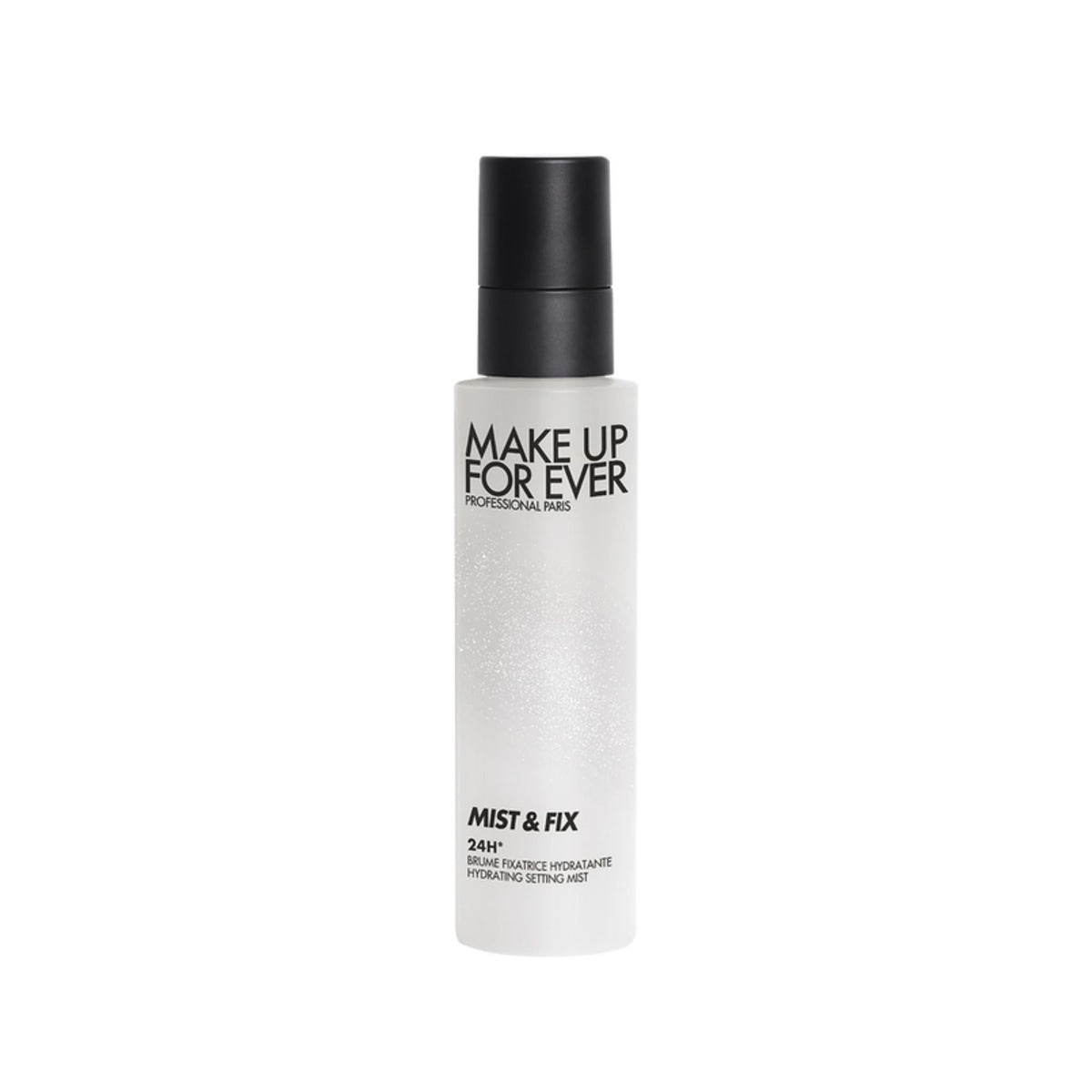 Refect Beauty Make Up Forever Mist & Fix hydrating setting spray in a white bottle with a black pump cap