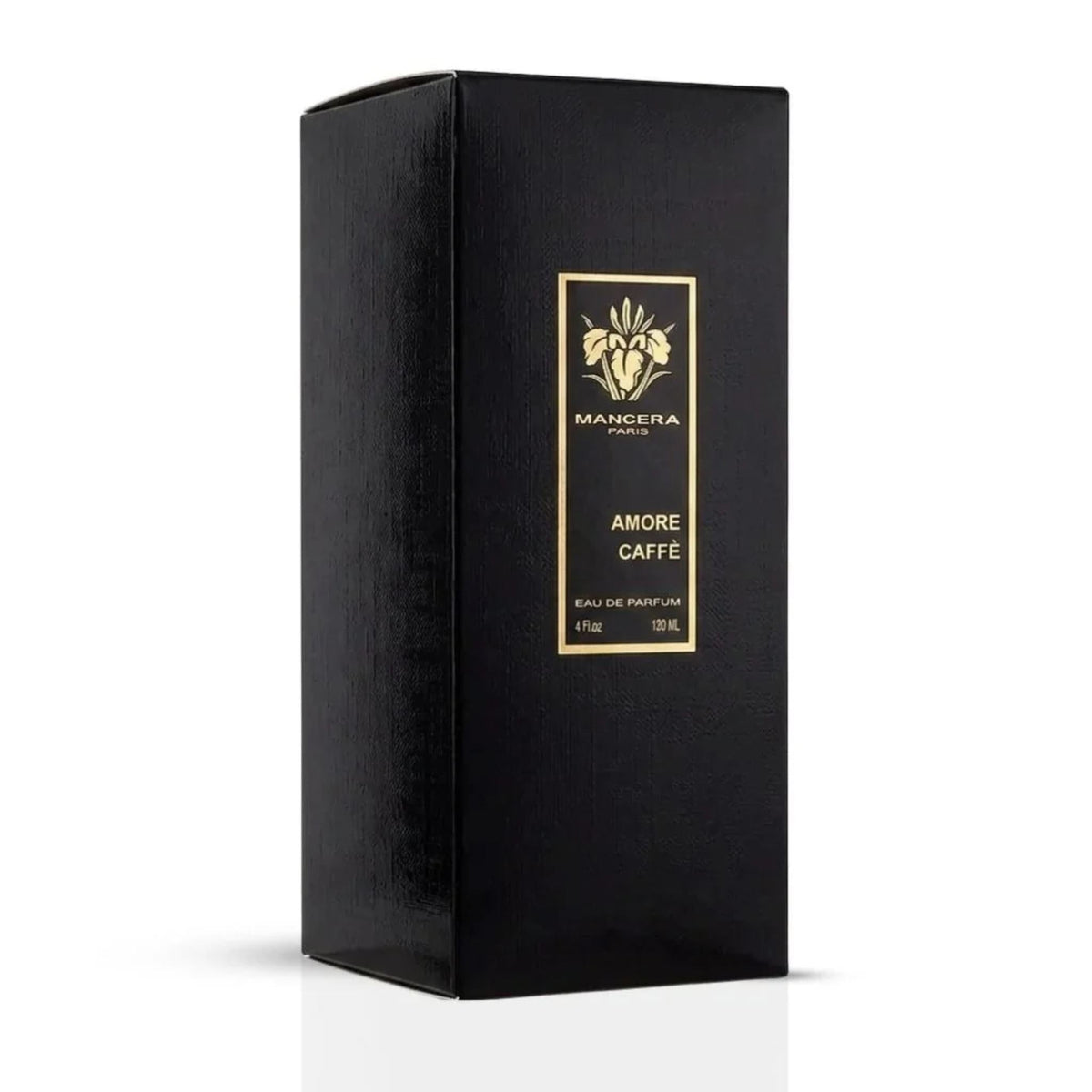 Refect Beauty Mancera Amore Caffè Eau de Parfum black rectangular fragrance box with gold logo and text