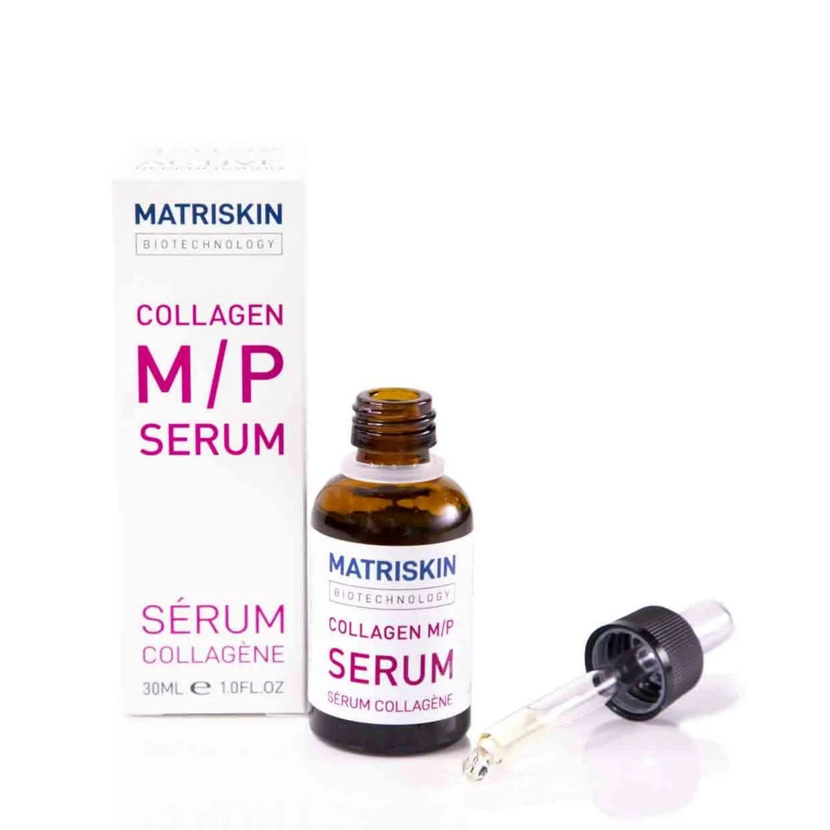 Refect Beauty Matriskin Collagen M/P Serum bottle and box for skin regeneration and anti-aging hydration