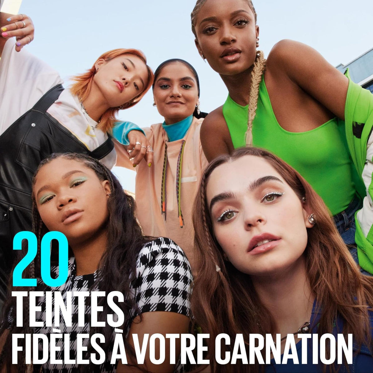 Refect Beauty group of diverse women wearing Maybelline Fit Me Matte Poreless Foundation for a natural matte finish