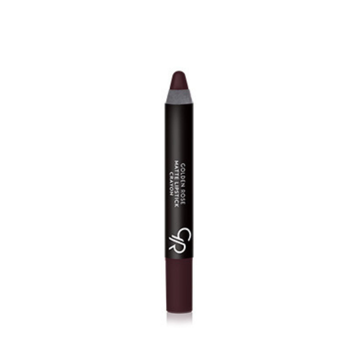 Refect Beauty Golden Rose matte lipstick crayon in a deep plum shade with a smooth, precise pencil applicator.