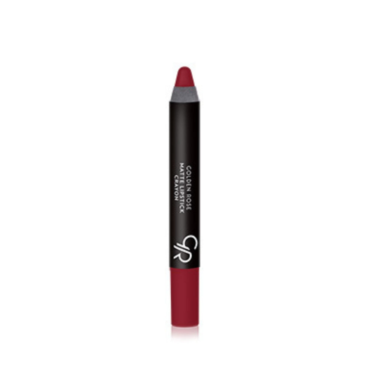 Refect Beauty Golden Rose matte lipstick crayon in a deep red shade with a precise pencil tip for easy application
