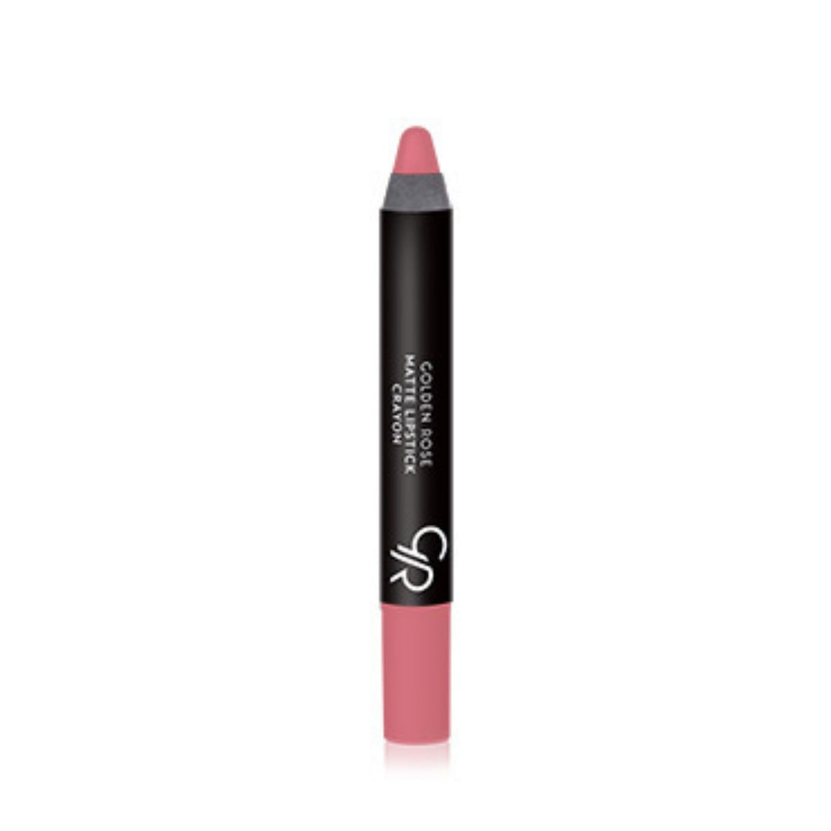 Refect Beauty Golden Rose matte lipstick crayon in a soft pink shade with a precise pencil tip for easy application.