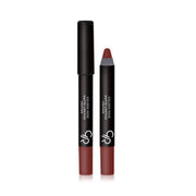 Refect Beauty Golden Rose matte lipstick crayon in a deep red shade with a matching cap and precise pencil tip.