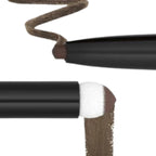 Refect Beauty Maybelline Express Brow Duo showing the teardrop pencil tip and powder sponge applicator with swatches.
