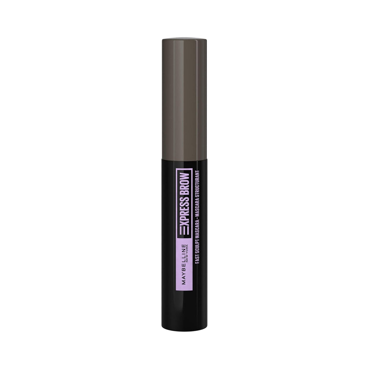 Refect Beauty Maybelline New York Express Brow Fast Sculpt tinted eyebrow gel in a sleek black tube with applicator