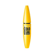 Refect Beauty Maybelline Colossal 100% Black mascara in a bright yellow tube for dramatic lash volume