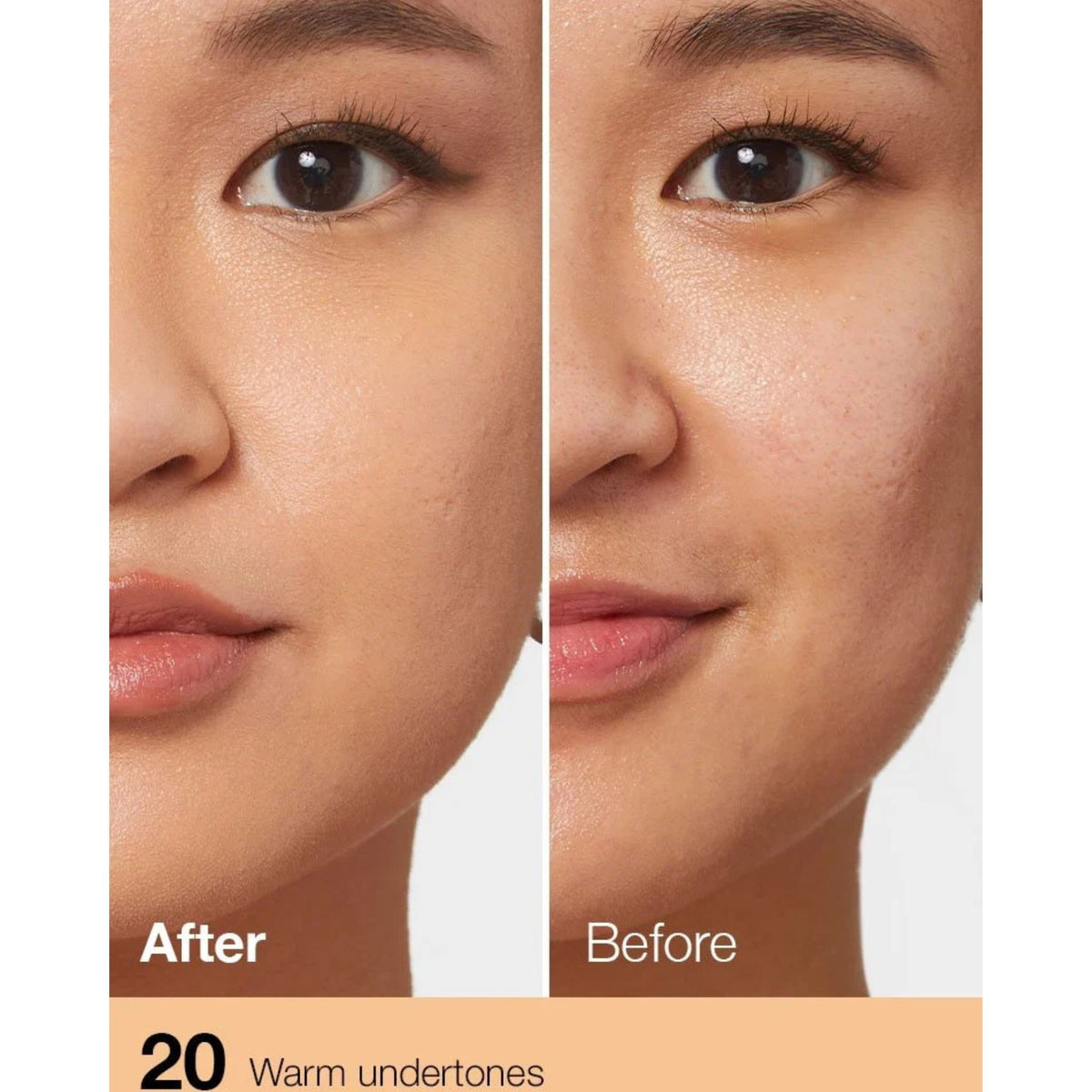 Refect Beauty Maybelline Fit Me concealer before and after application on skin showing natural coverage and finish