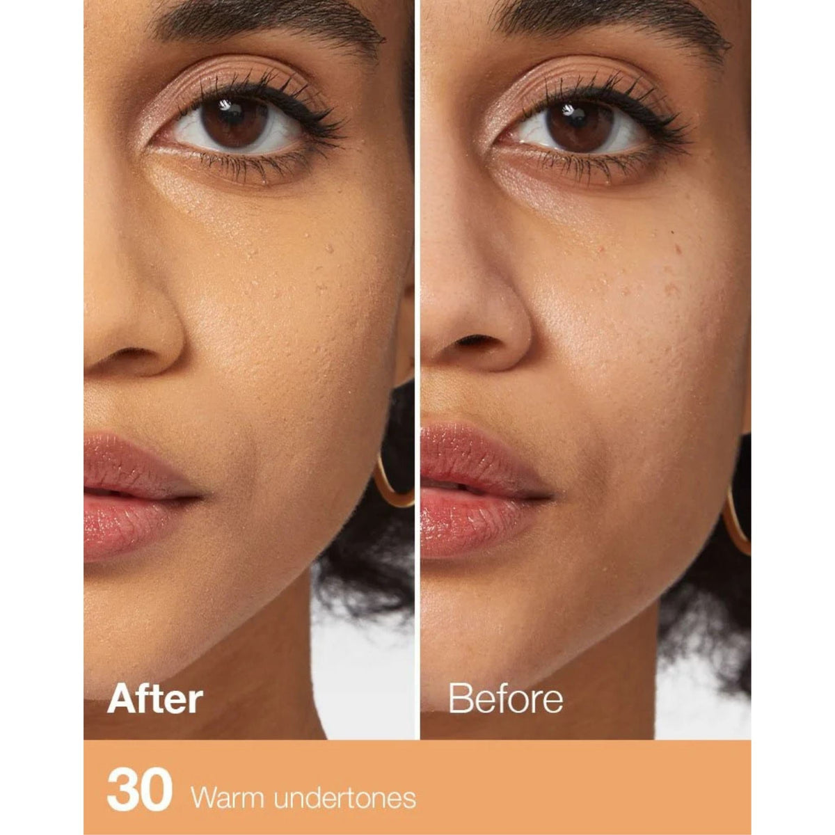 Refect Beauty Maybelline Fit Me concealer before and after application on skin showing natural coverage