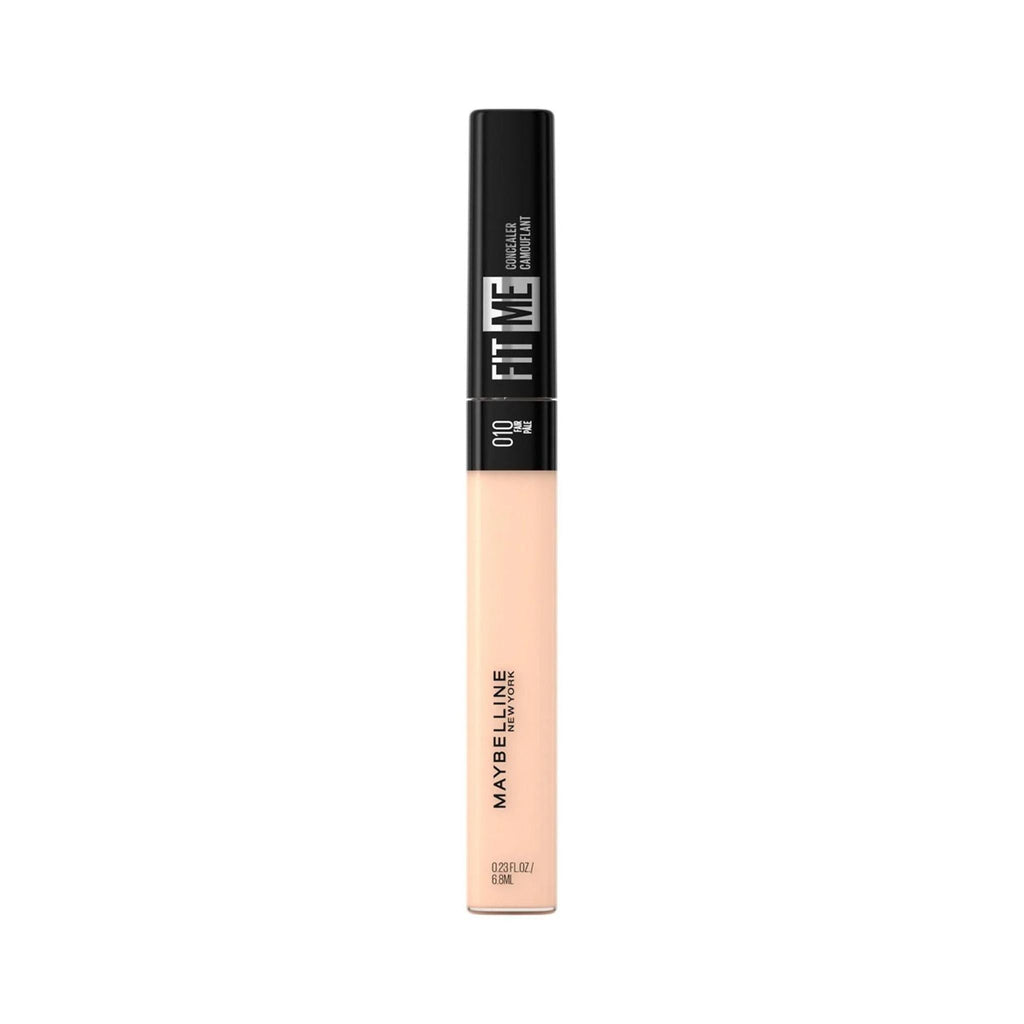 Refect Beauty Maybelline Fit Me liquid concealer in shade 010 Fair, featuring a tube with a built-in applicator.