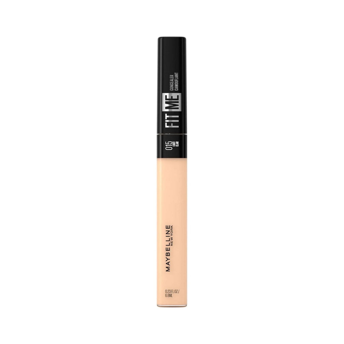 Refect Beauty Maybelline Fit Me liquid concealer in shade 015 Fair with a black cap and built-in applicator.