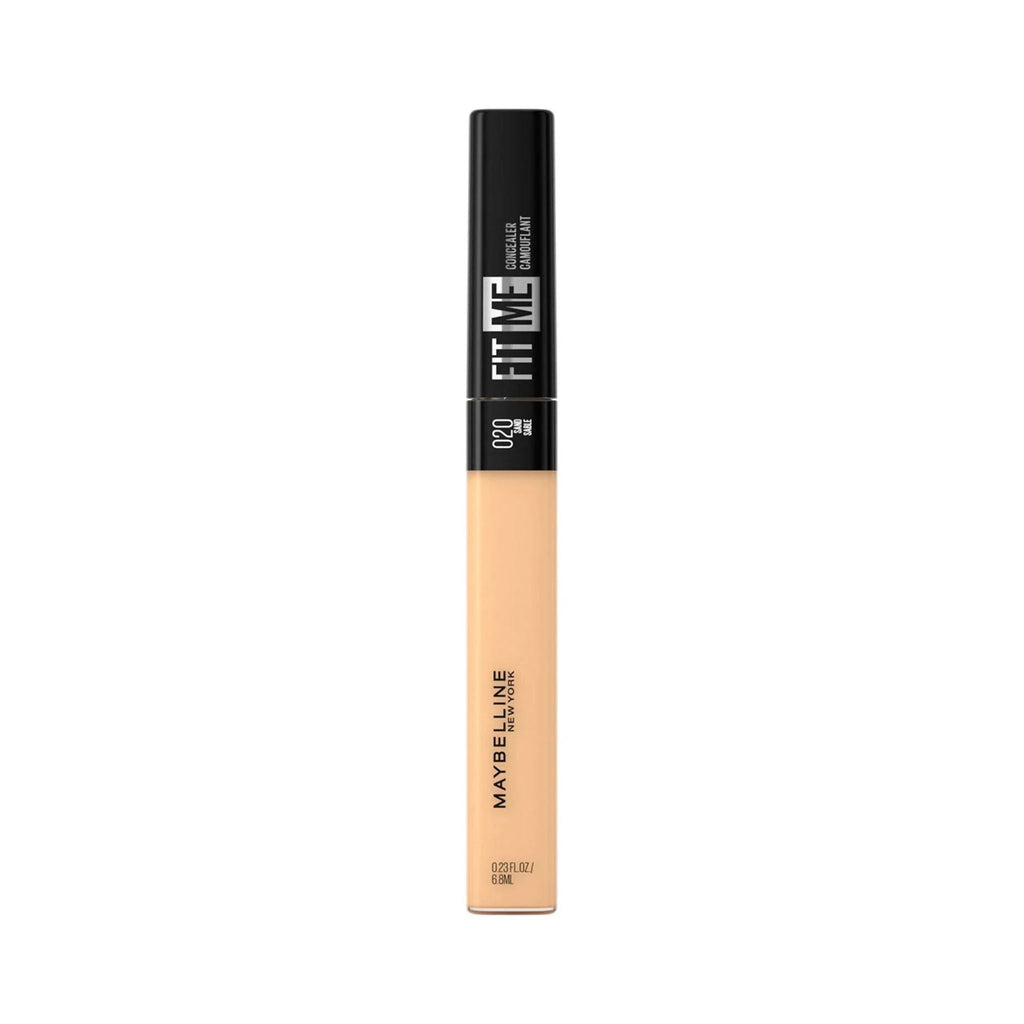 Refect Beauty Maybelline Fit Me liquid concealer in shade 020 Sand with a black cap and built-in applicator.