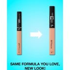 Refect Beauty Maybelline Fit Me liquid concealer tube showing old and new packaging designs for natural coverage.