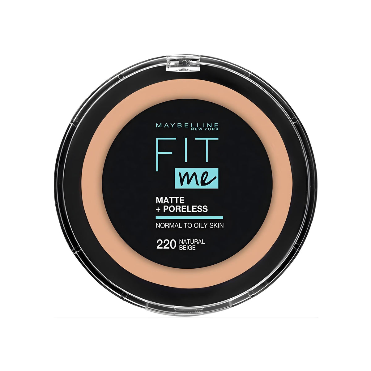 Refect Beauty Maybelline Fit Me Matte + Poreless powder foundation in shade 220 Natural Beige for oily skin