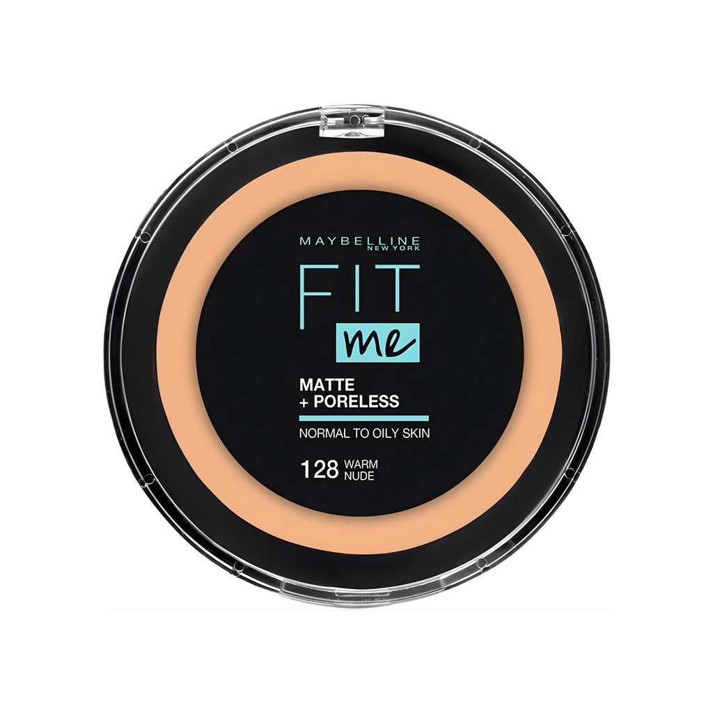 Refect Beauty Maybelline Fit Me Matte + Poreless powder foundation in shade 128 Warm Nude for oily skin