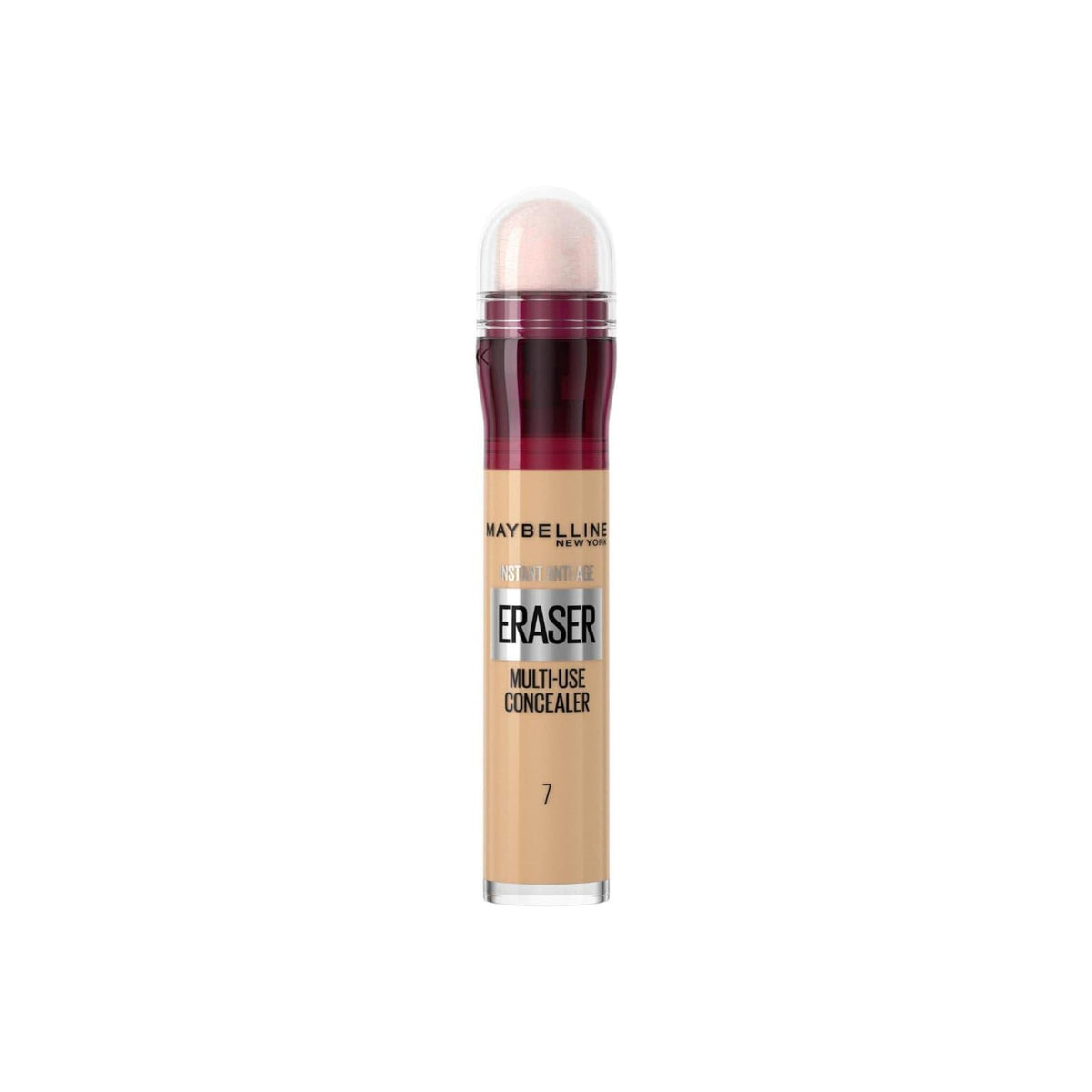 Refect Beauty Maybelline Instant Age Rewind Eraser multi-use concealer in a beige shade with sponge tip applicator.