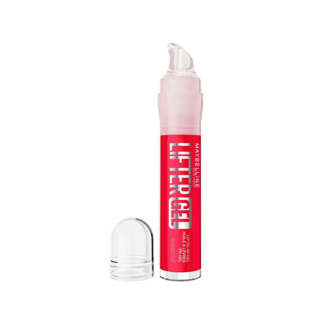 Refect Beauty Maybelline Lifter Gel lip oil-in-gel in a bright pink click-twist pen with a clear cap.