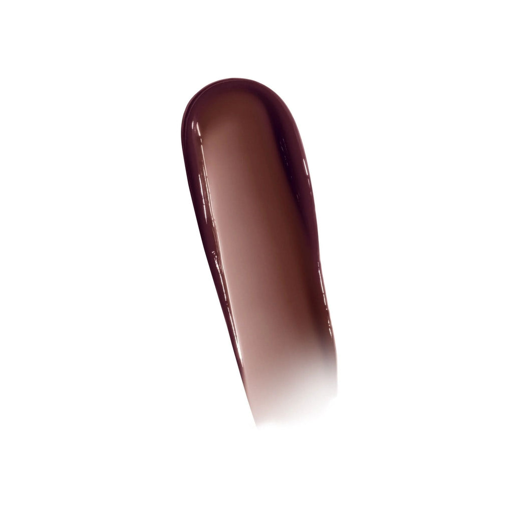 Refect Beauty Maybelline Lifter Glaze Lip Balm swatch in a deep brown tinted shade with a glossy, hydrating finish.