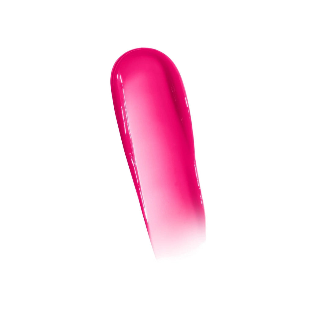 Refect Beauty Maybelline Lifter Glaze Lip Balm swatch in a vibrant, glossy hot pink shade on a white background.
