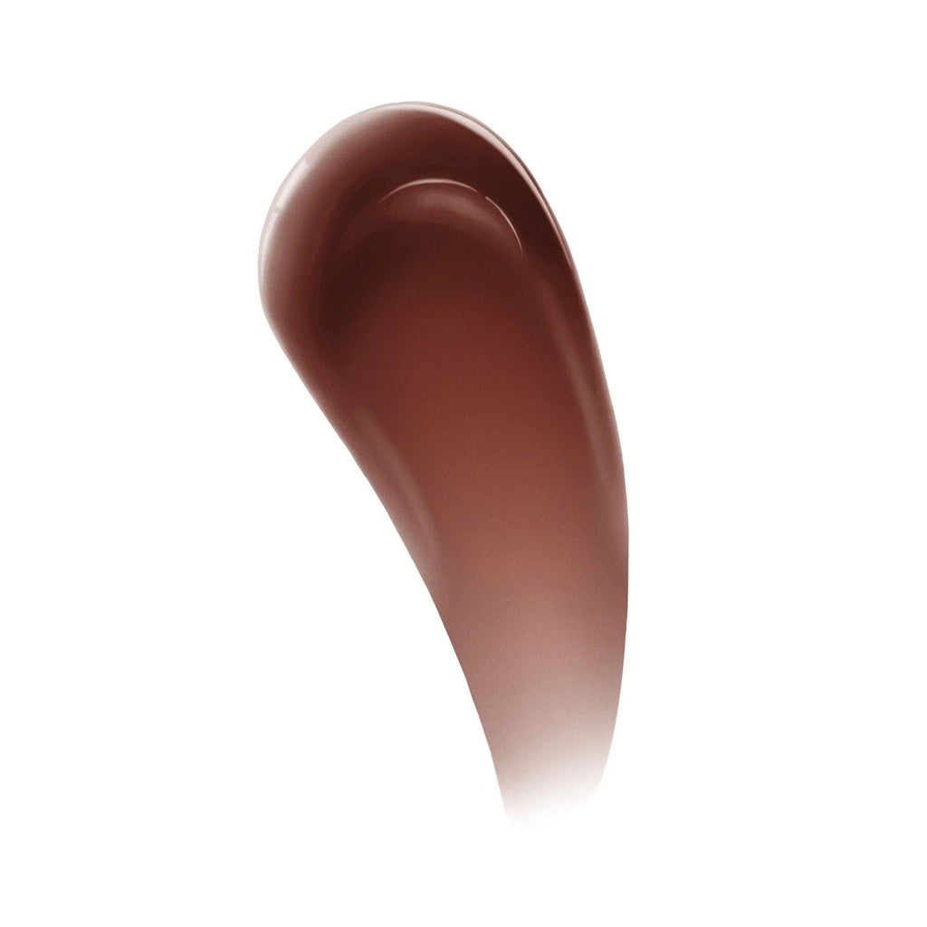 Refect Beauty Maybelline Lifter Gloss swatch in a rich brown shade with a smooth, hydrating, glass-like finish.
