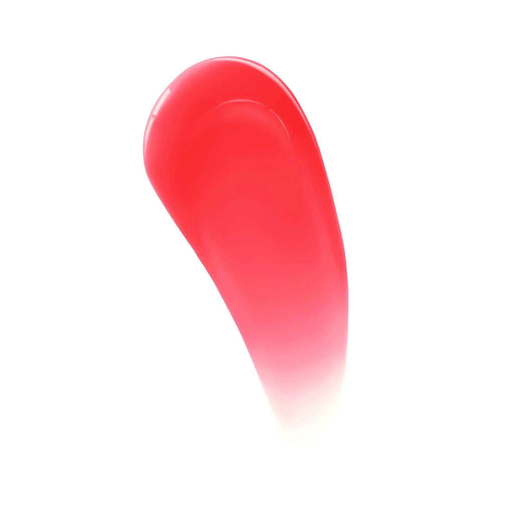 Refect Beauty Maybelline Lifter Gloss swatch showing a vibrant pinkish-red hydrating lip gloss with a glossy finish